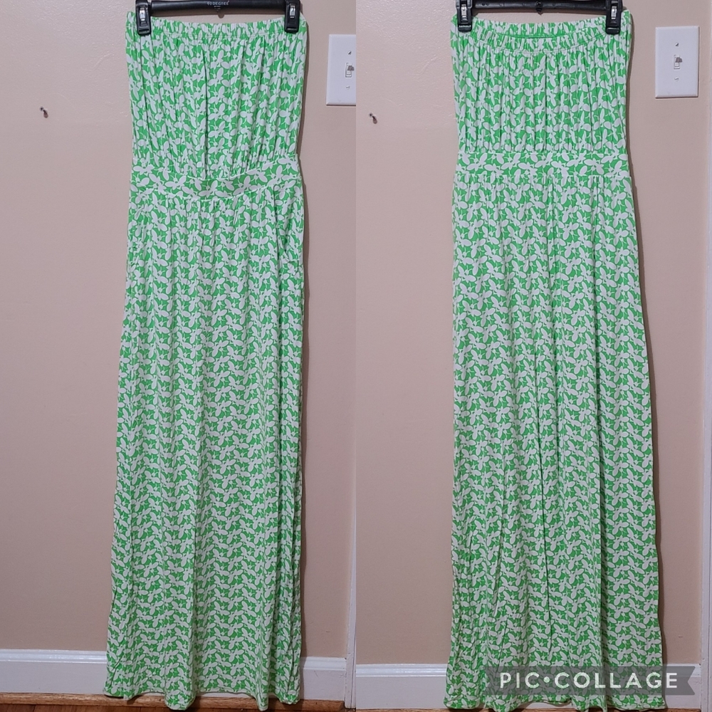 Lilly Pulitzer Green & White Midori Buzz Worthy Bee Print Maxi Dress - Picture 2 of 6